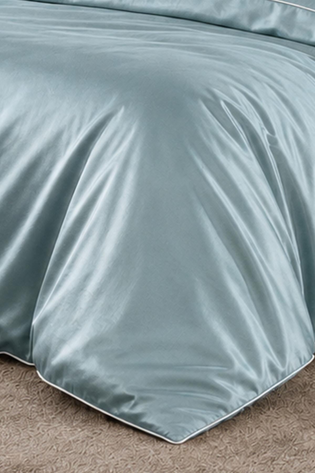Alix Biyeli Pamuk Saten Super King Size 6 Parça Nevresim Takımı
