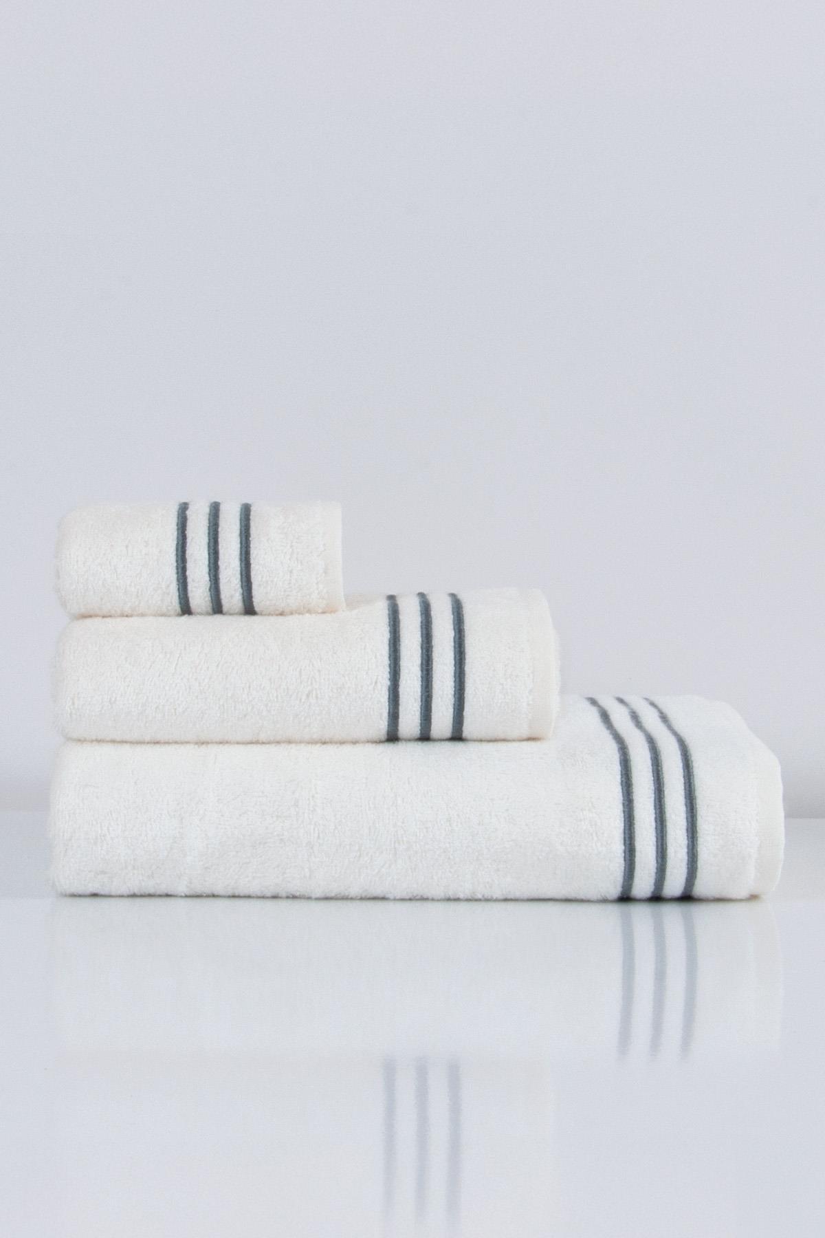 Zen xəttli nakışlı üz havlusu (50 x 90 cm) - Nazik Home - Yuvanı dəyər ver!