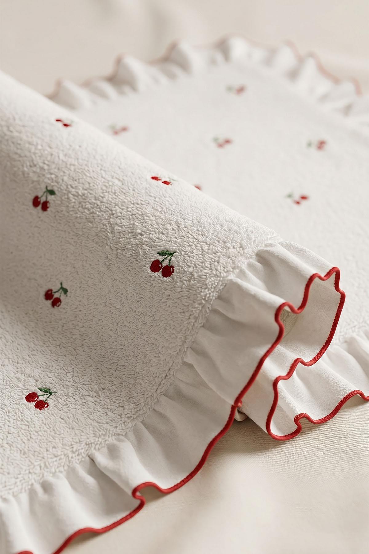 Cherry Kiraz Nakışlı 2'li Paspas Set (60 x 100 cm)