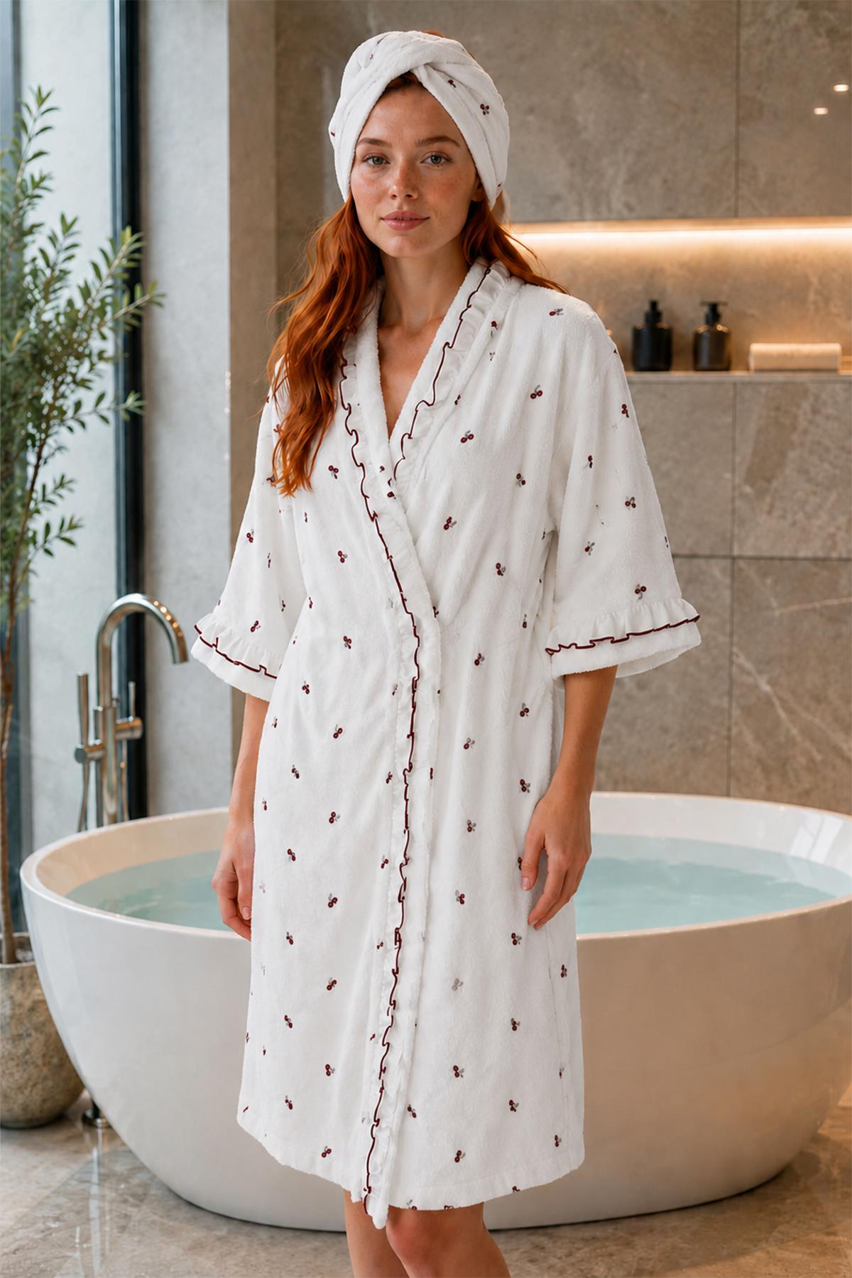 Albalı Pambıq Qadın Hamam Dəsti