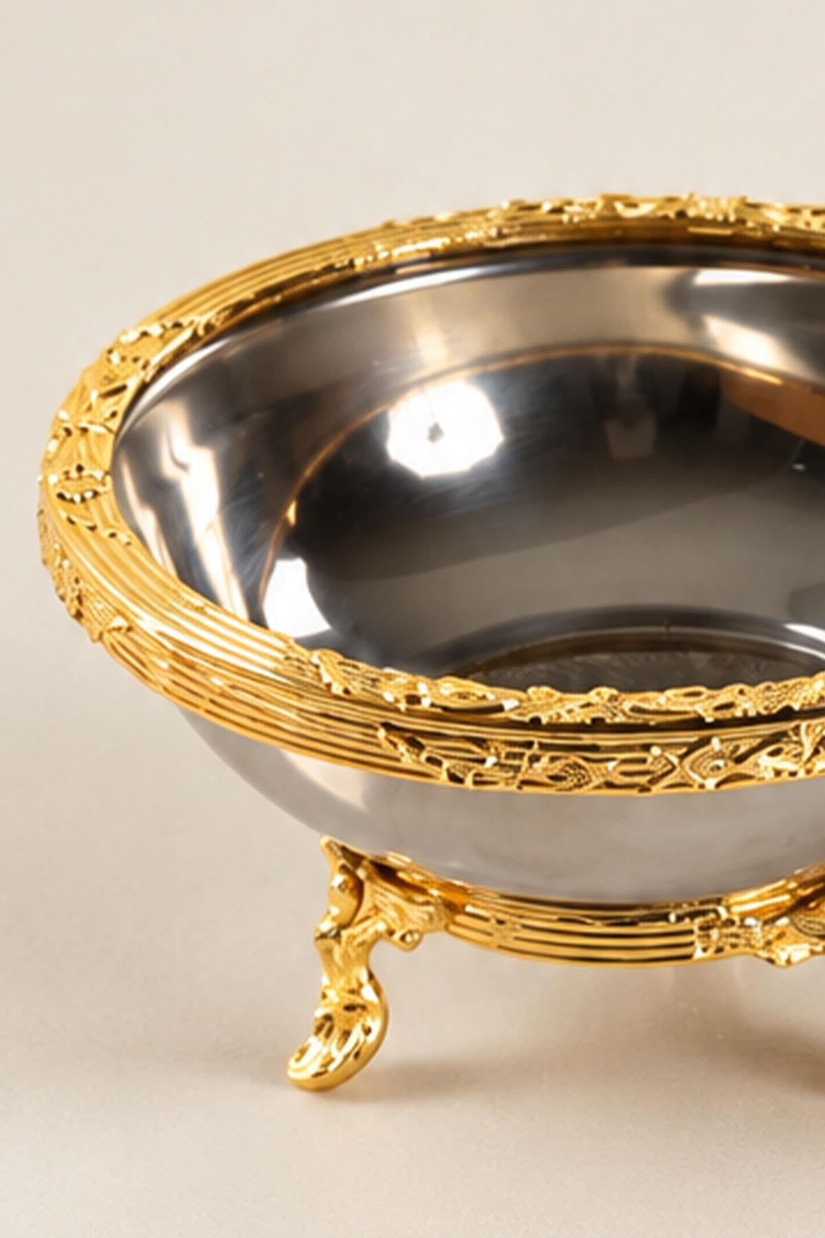 Kessa Gold Ətraflı Servis Qabı (14 sm)