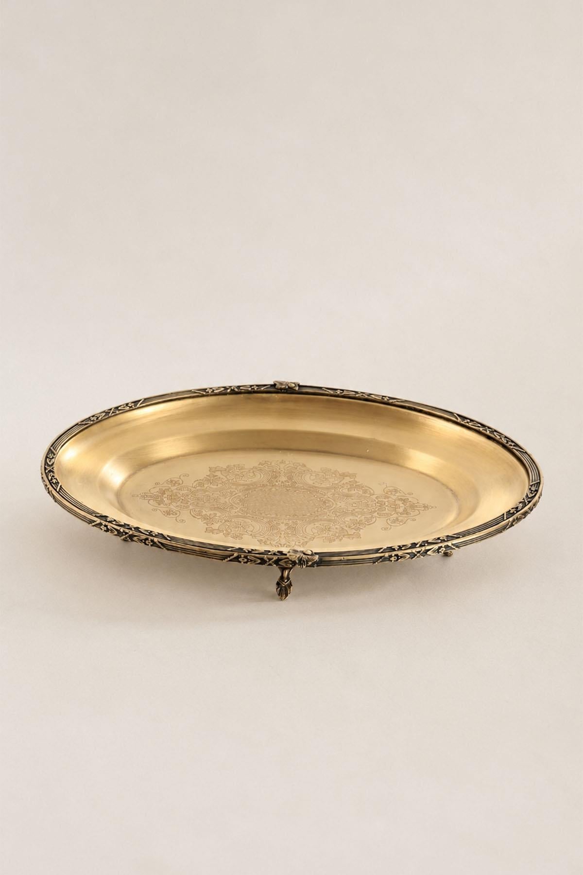 Kessa Antique Detail Oval Servis Qabı (38 sm)