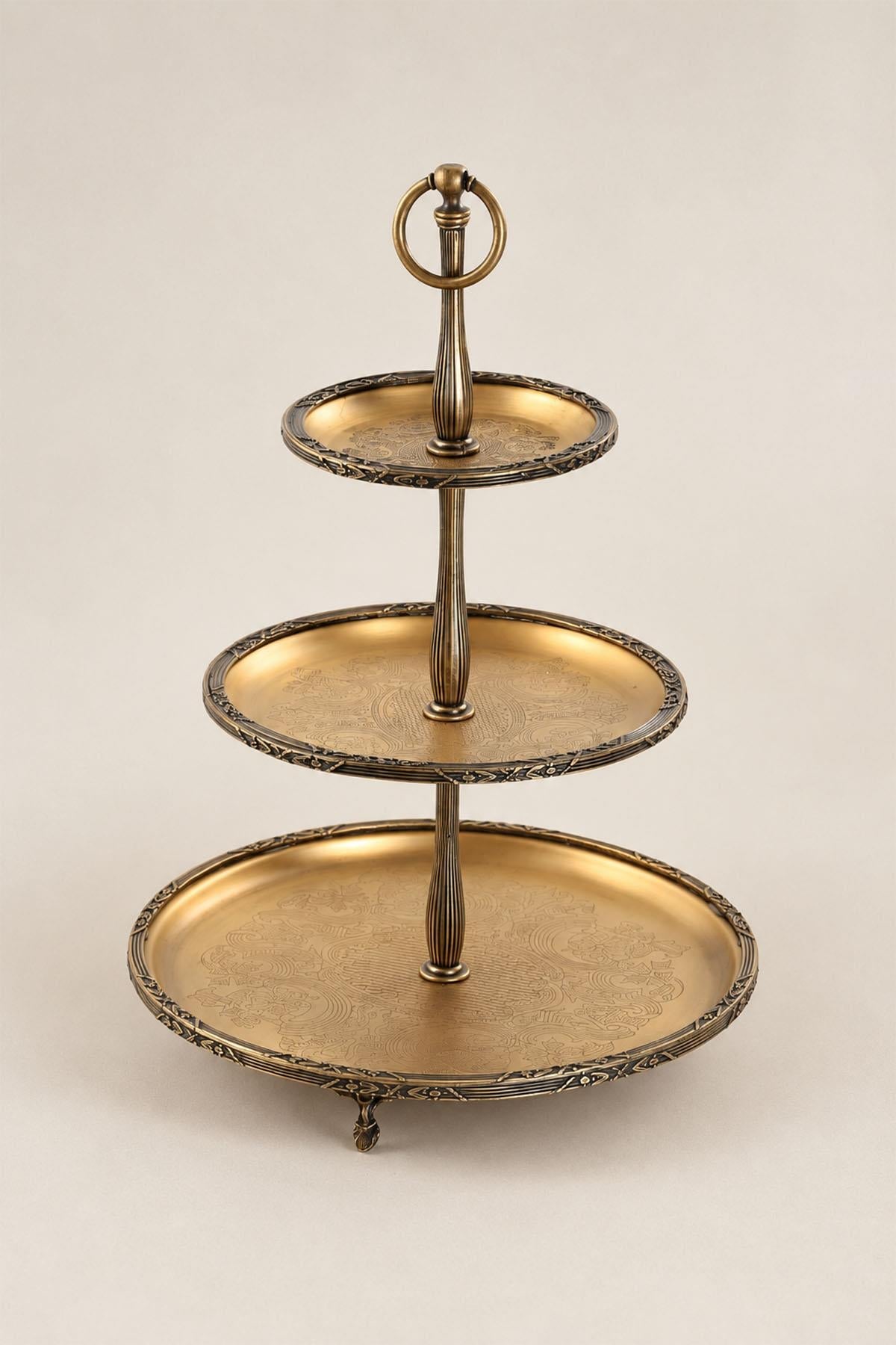 Kessa Vintage Detail 3-Tier Servis Plitəsi (15-22-30 sm)