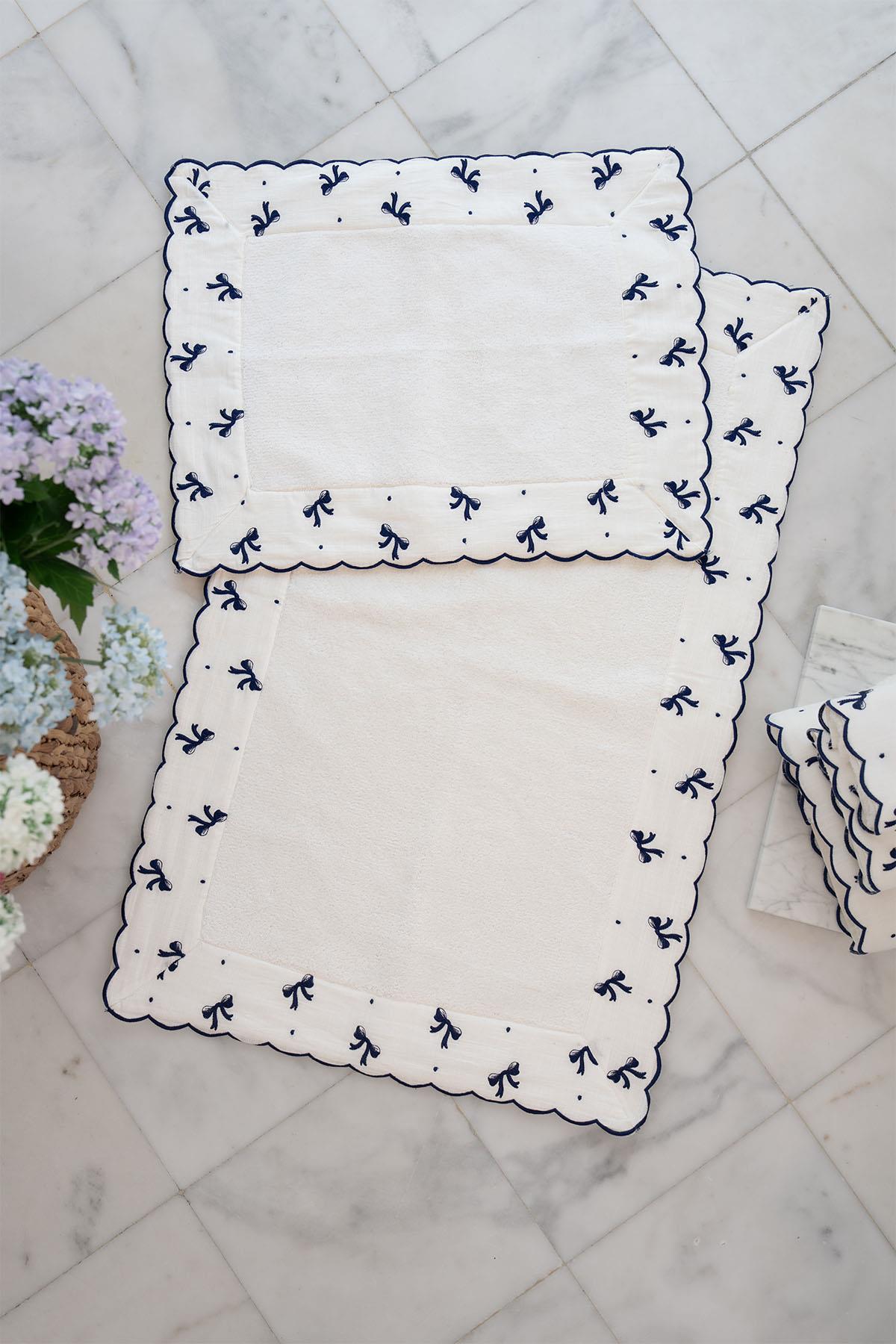 Serena Fiyonk Nakışlı 2'li Paspas Set (60 x 100 cm)