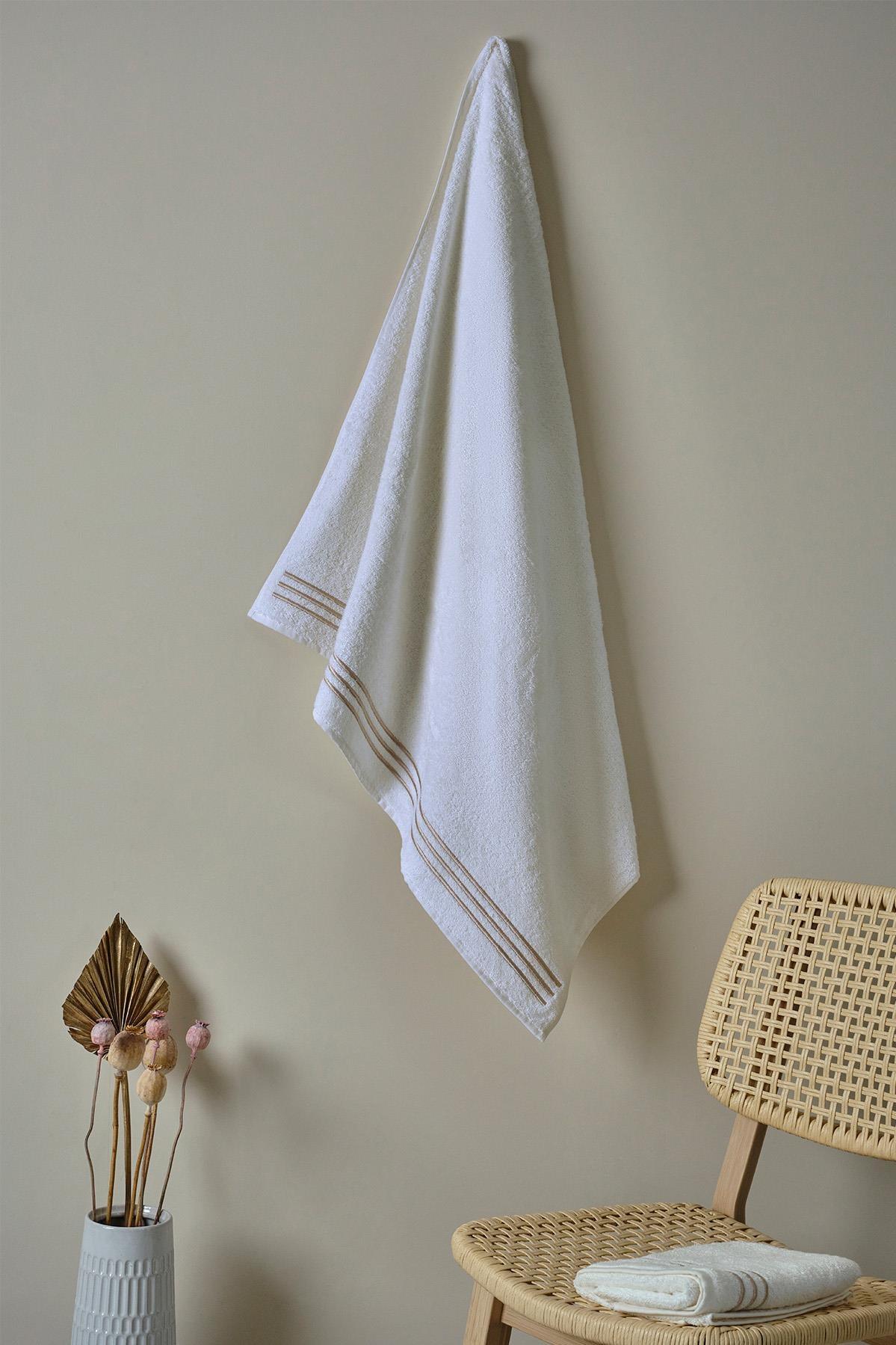 Zen xəttli nakışlı əl havlusu (30 x 50 cm) - Nazik Home - Sıcak qiymət!